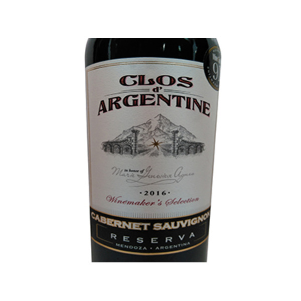 Clos d'Argentine	Cabernet Sauvignon Reserva